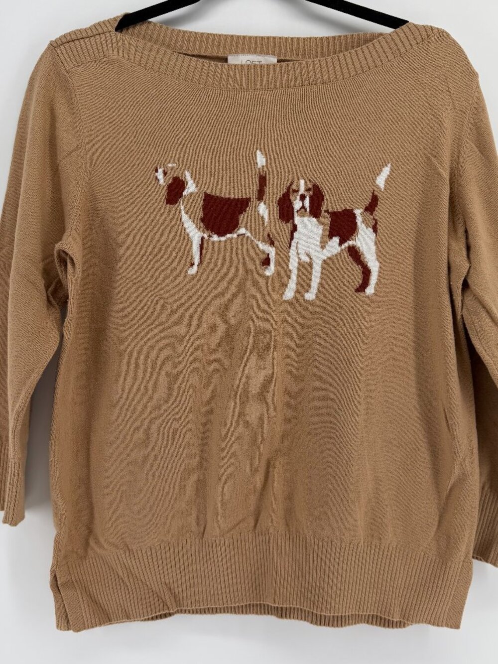 Loft Sweater with Beagle dogs, Size large